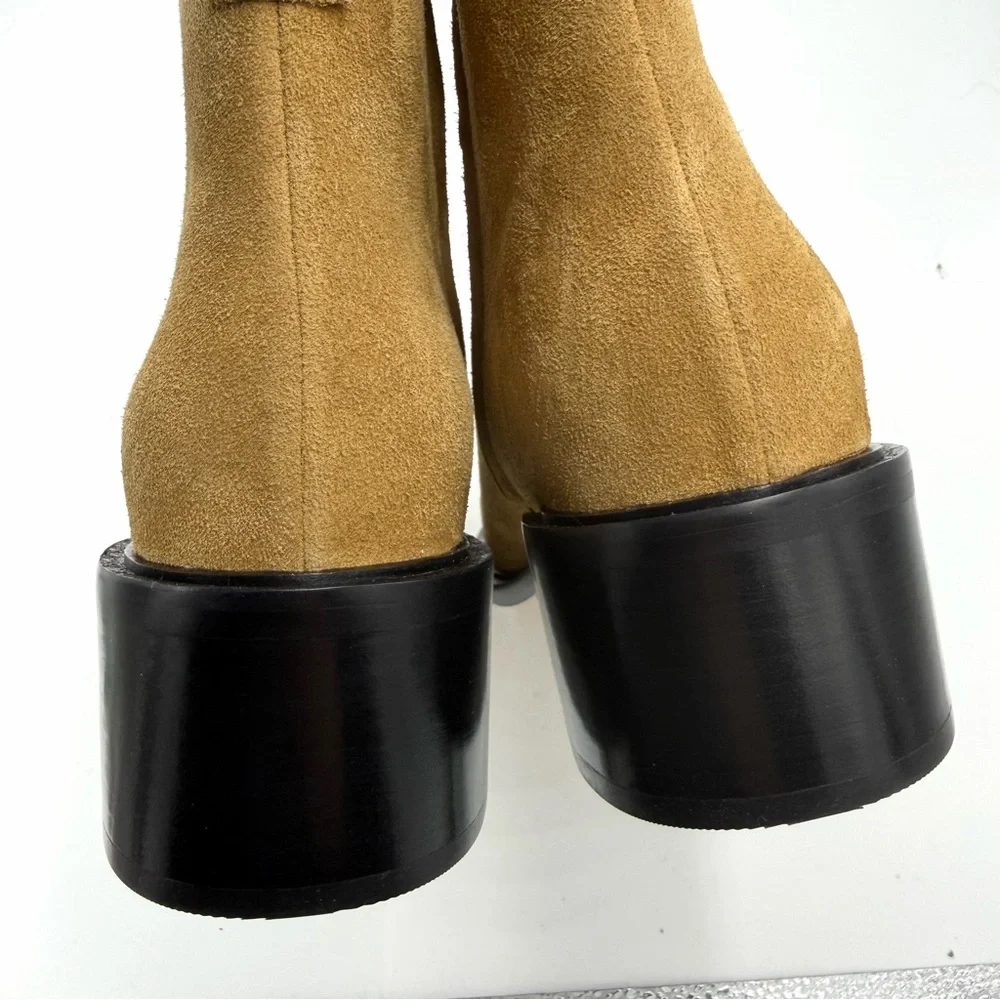 NEW Everlane Toasted Almond Suede Tan Leather The City Boot in Size‎ 7